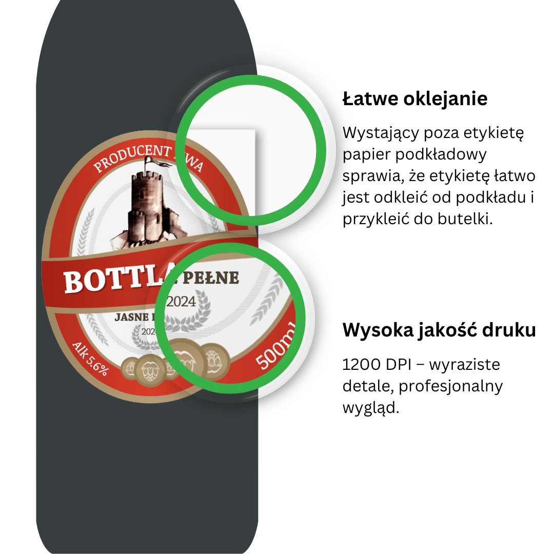 bottlabel etykiety latwe oklejanie jakosc druku